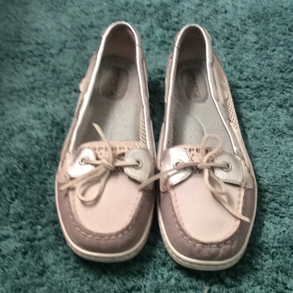 Sperry Top Sider Gray & Silver Boat Shoes